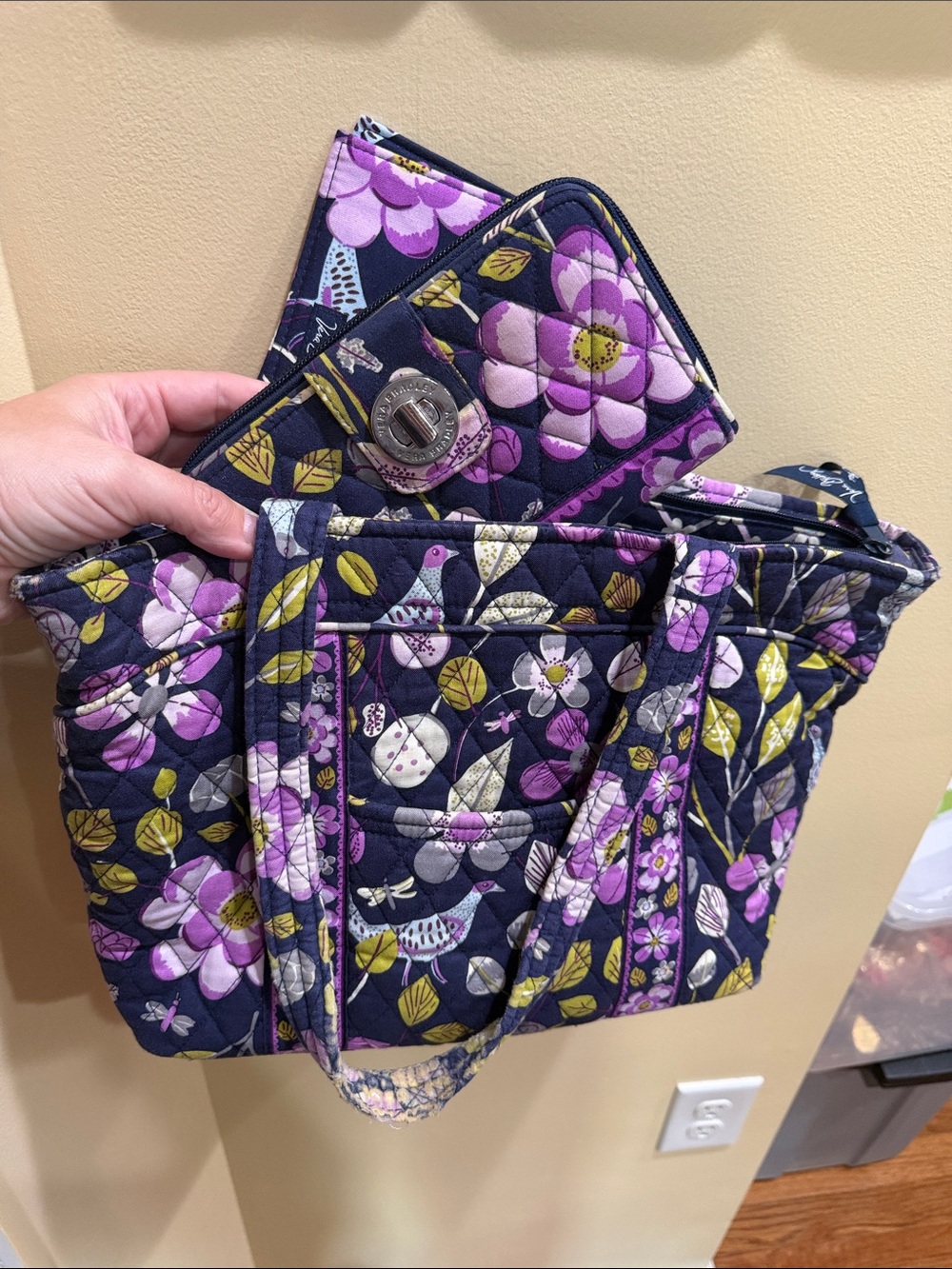 Vera Bradley bag and wallet set